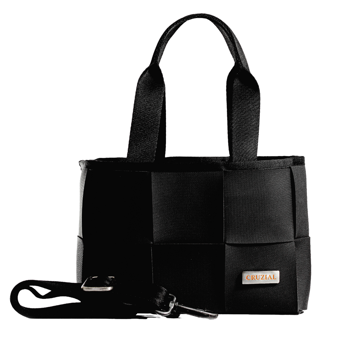 "ÓRBITA" BOLSO TEJIDO PEQUEÑO - NEGRO