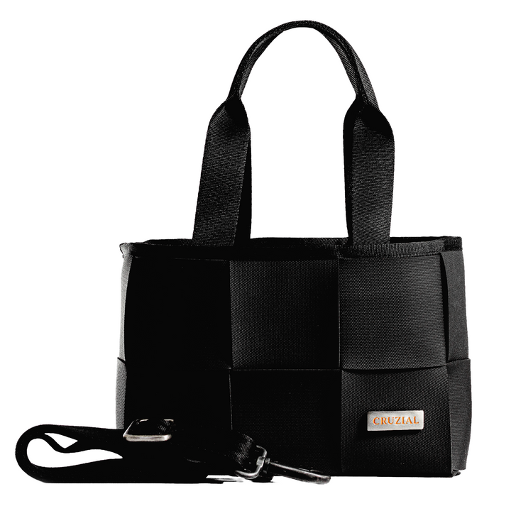 "ÓRBITA" BOLSO TEJIDO PEQUEÑO - NEGRO