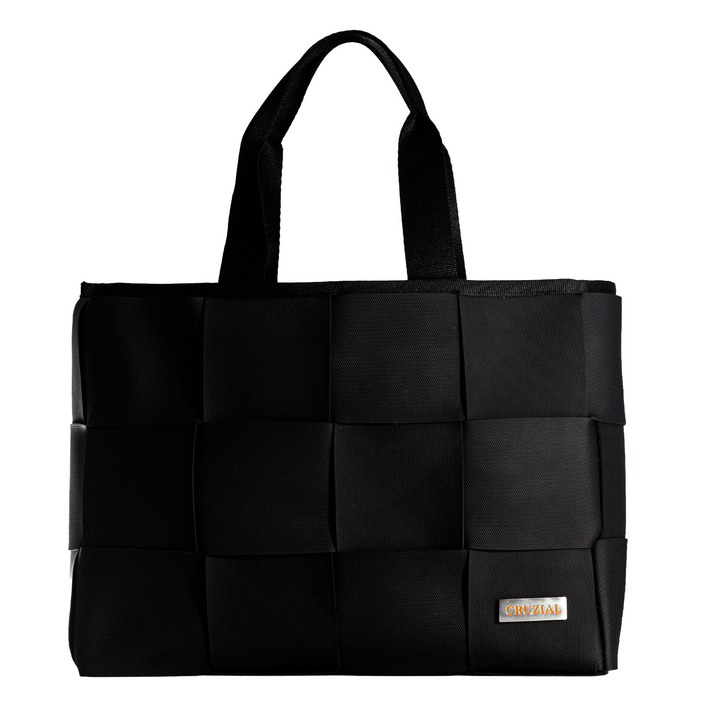 "ÓRBITA" BOLSO TEJIDO - NEGRO