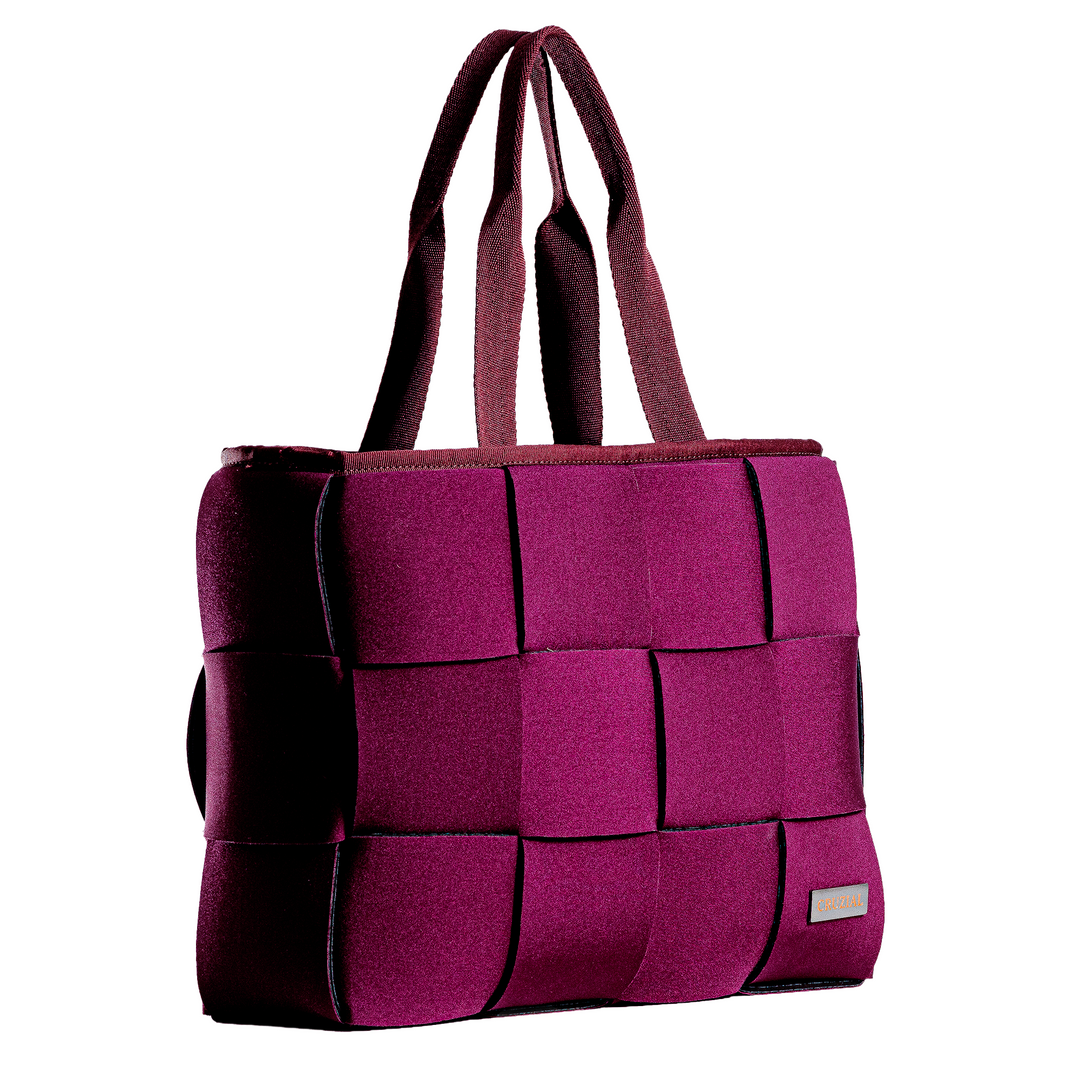 "ÓRBITA" BOLSO TEJIDO - VINOTINTO