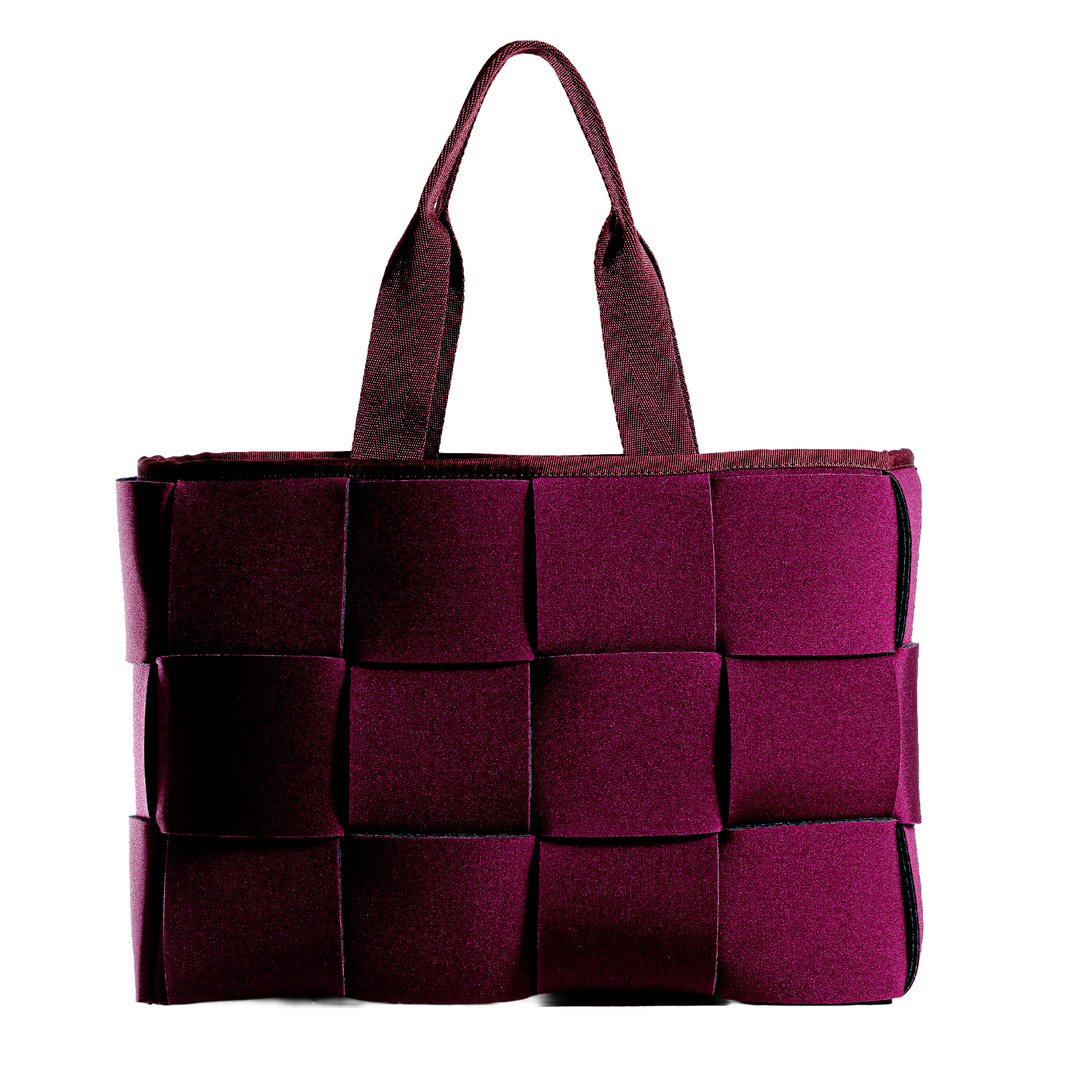 "ÓRBITA" BOLSO TEJIDO - VINOTINTO