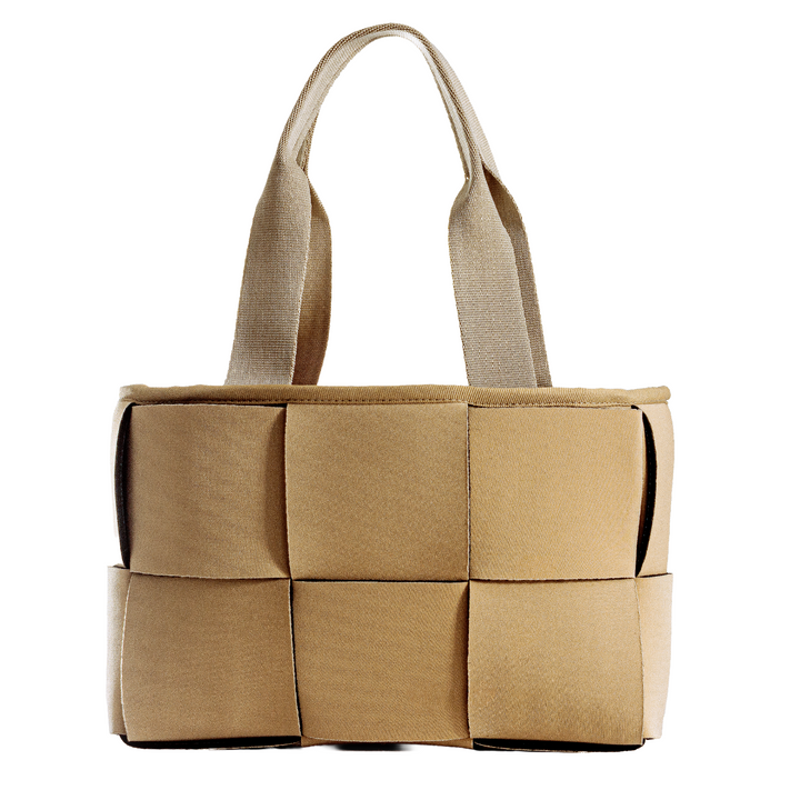 "ÓRBITA" BOLSO TEJIDO PEQUEÑO - BEIGE