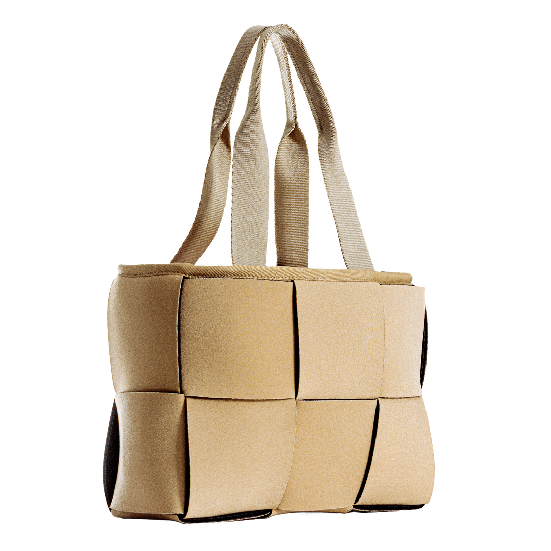 "ÓRBITA" BOLSO TEJIDO PEQUEÑO - BEIGE