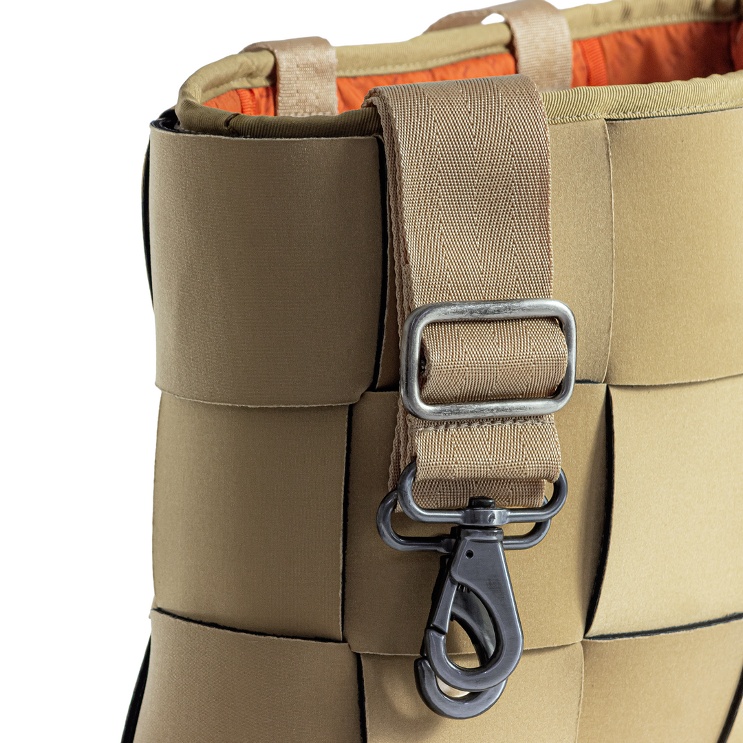 "ÓRBITA" BOLSO TEJIDO GRANDE - BEIGE