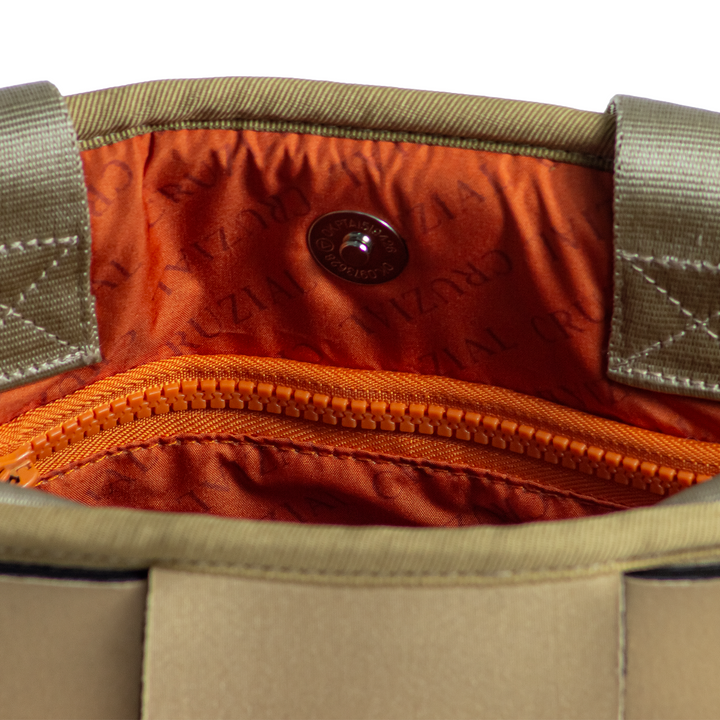 "ÓRBITA" BOLSO TEJIDO PEQUEÑO - BEIGE