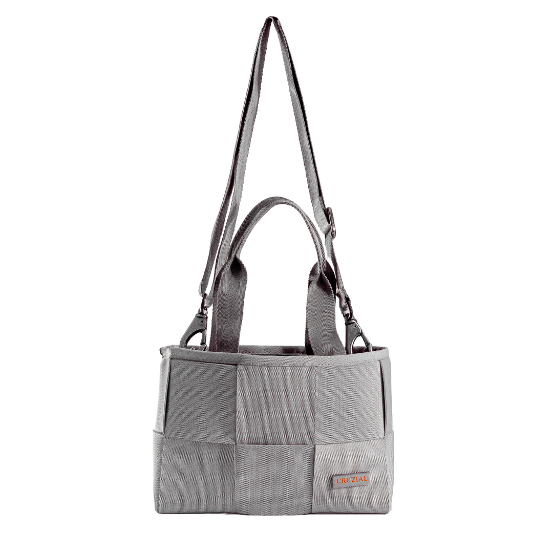 "ÓRBITA" BOLSO TEJIDO PEQUEÑO - GRIS