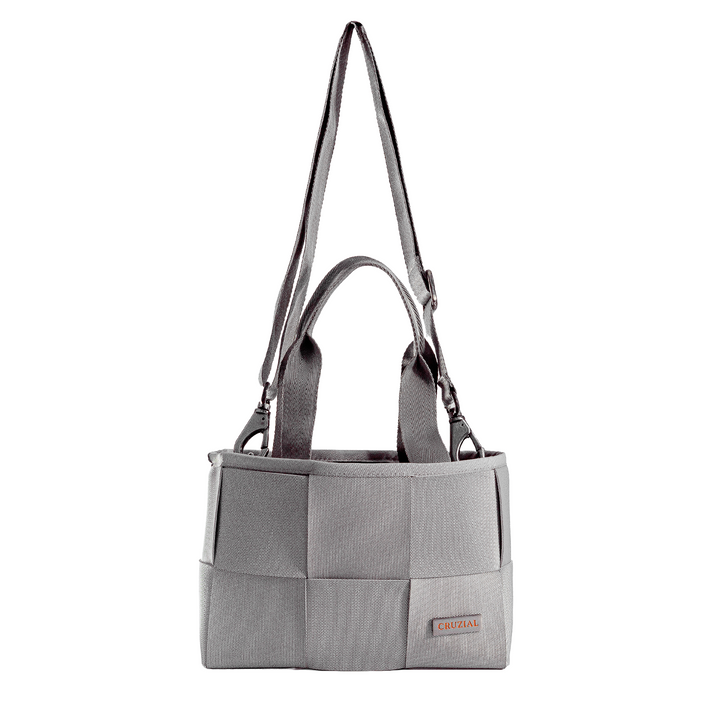 "ÓRBITA" BOLSO TEJIDO PEQUEÑO - GRIS